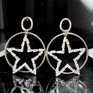 Star hoop earrings